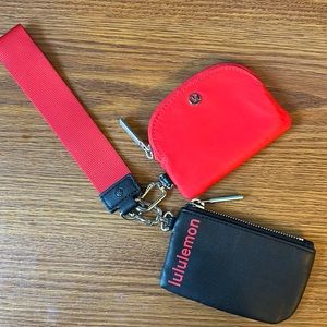 Lululemon Black & Red Dual Pouch Wrislet